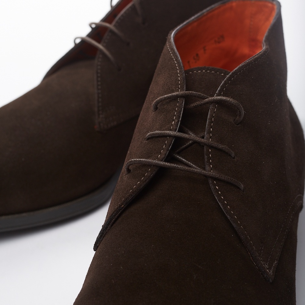🆕️ NWT Santoni Dark Brown Suede Chukka Boot - Picture 6 of 7